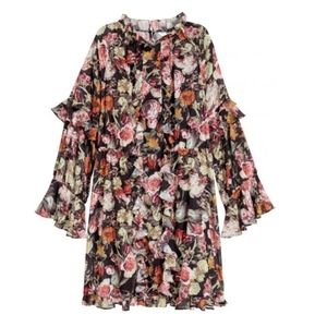 H&M brown floral dress